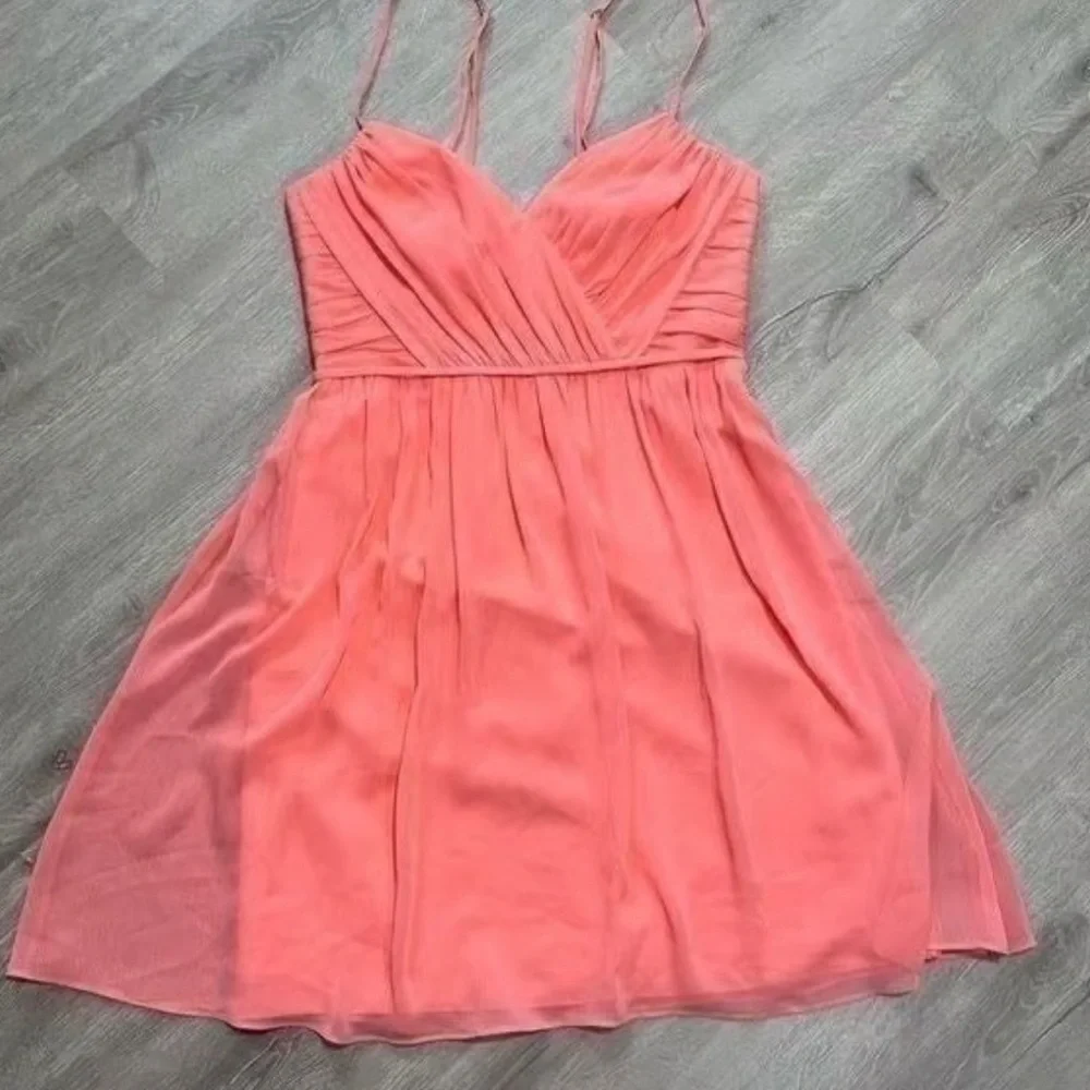 Coral Bridesmaids Dress or Homecoming/Prom Dress - Picture 2 of 6